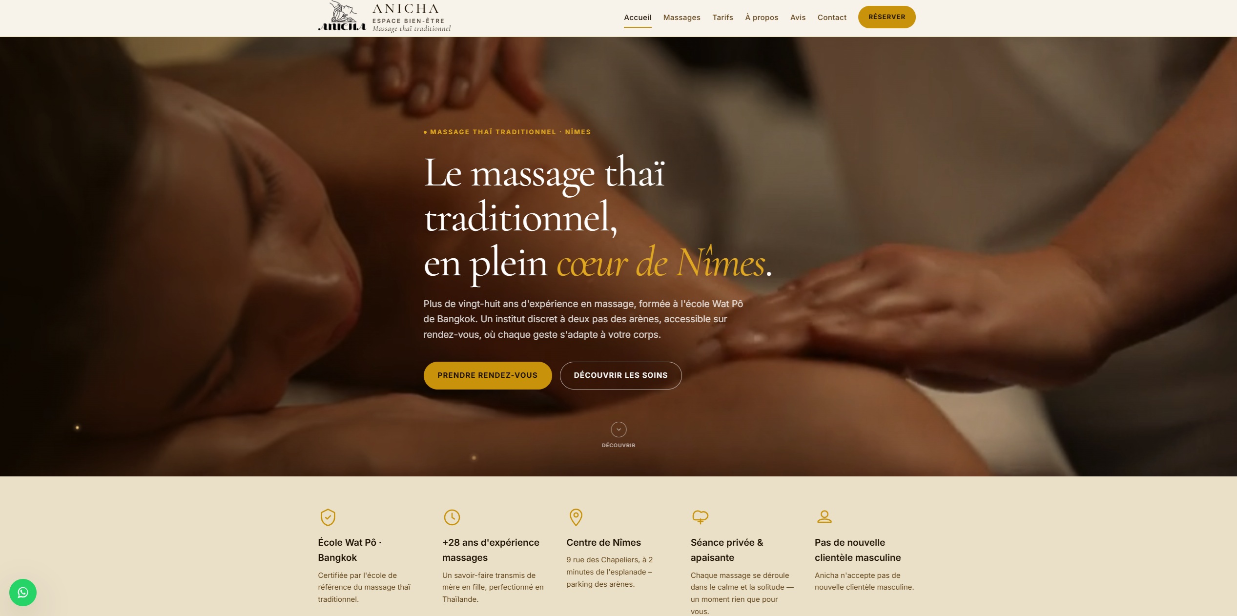 Site Anicha Massage Thaï