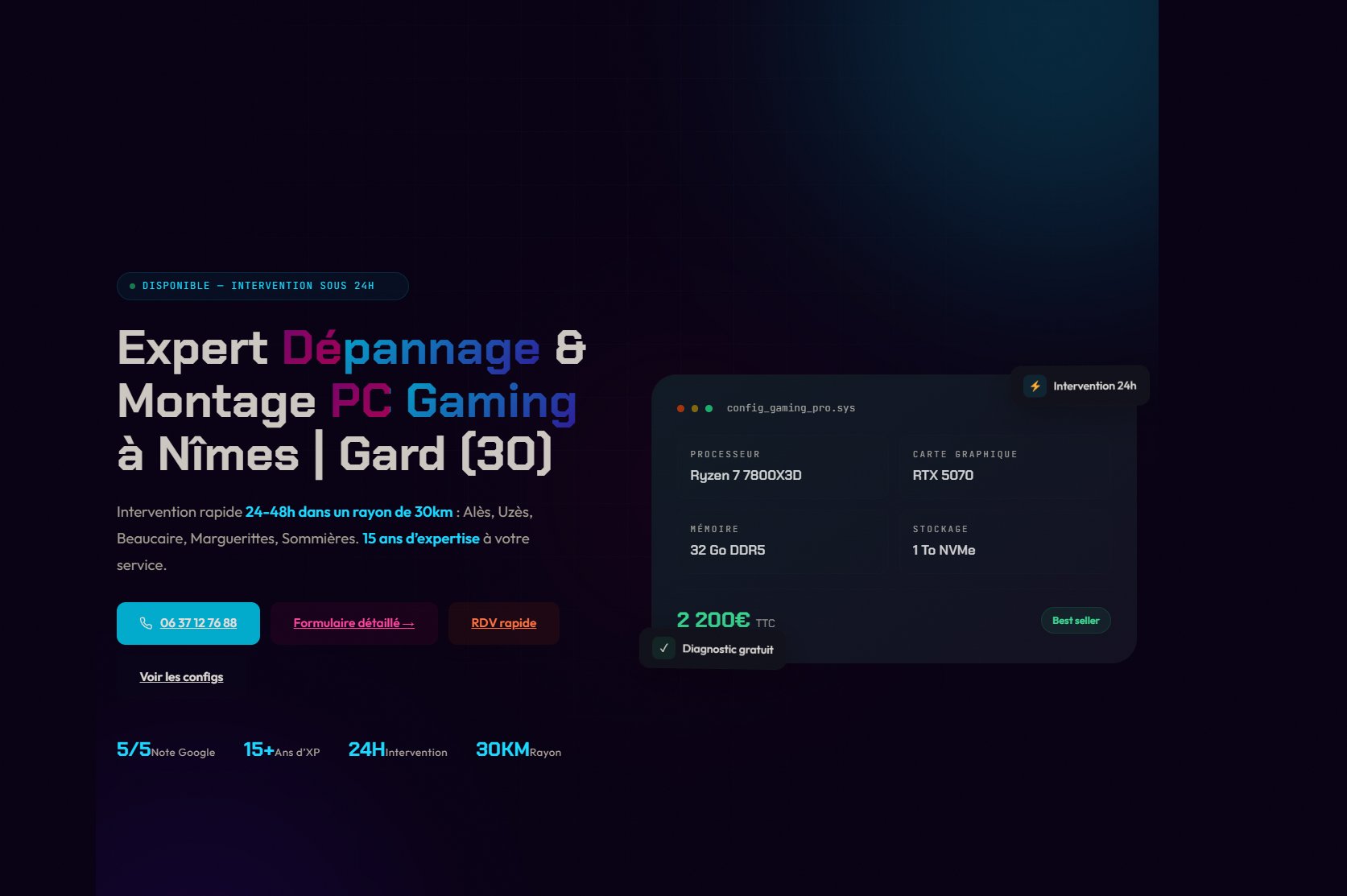 Site Dépannage PC Gard